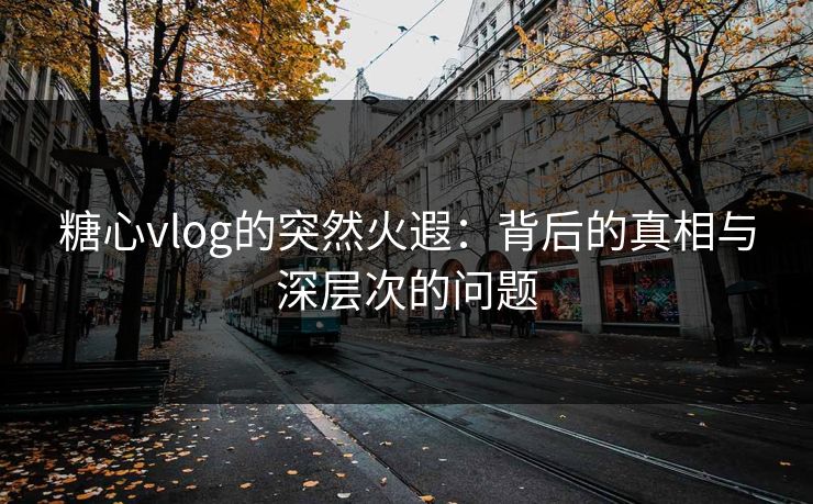 糖心vlog的突然火遐:背后的真相与深层次的问题