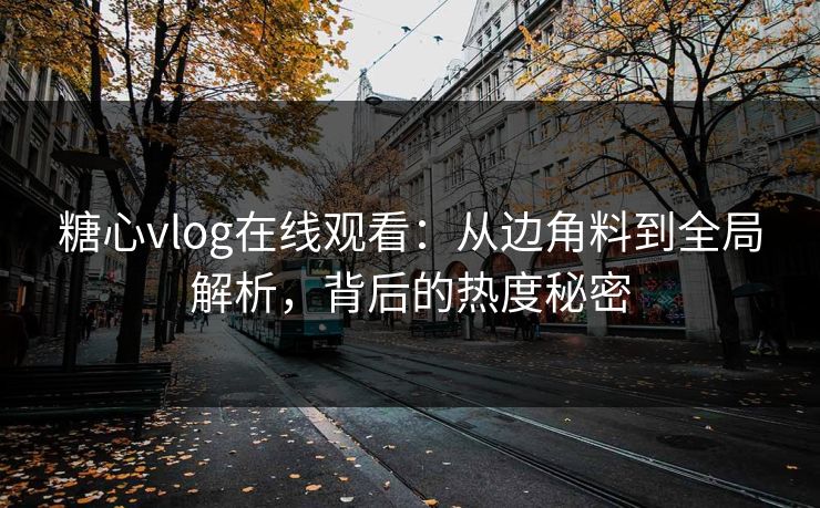 糖心vlog在线观看:从边角料到全局解析,背后的热度秘密